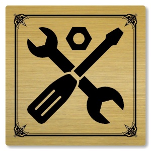 Technická místnost, 148x148mm, zlatá, Nebraska